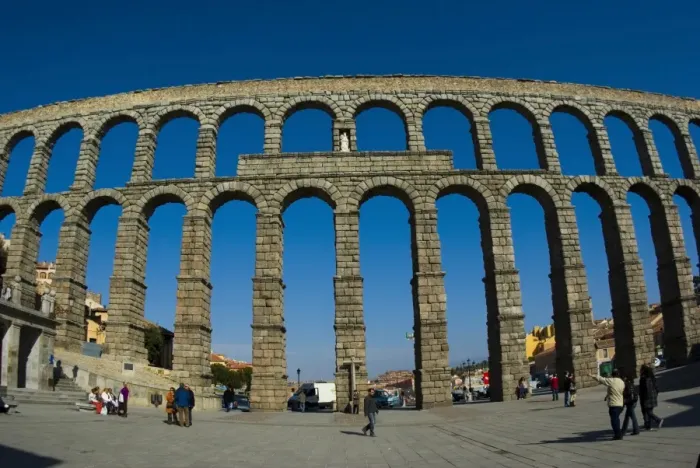 Framed Print : SPAIN. Segovia. Roman aqueduct. Roman art. Early Framed Print : SPAIN. Segovia. Roman aqueduct. Roman art. Early