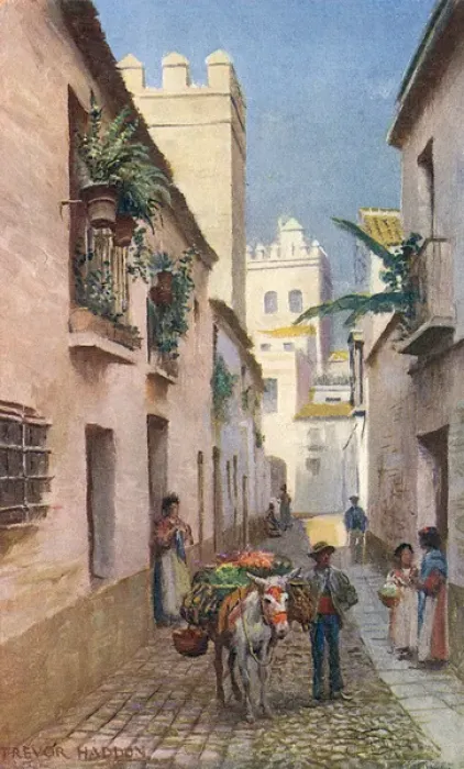 Framed Print : Spain / Seville Street Framed Print : Spain / Seville Street