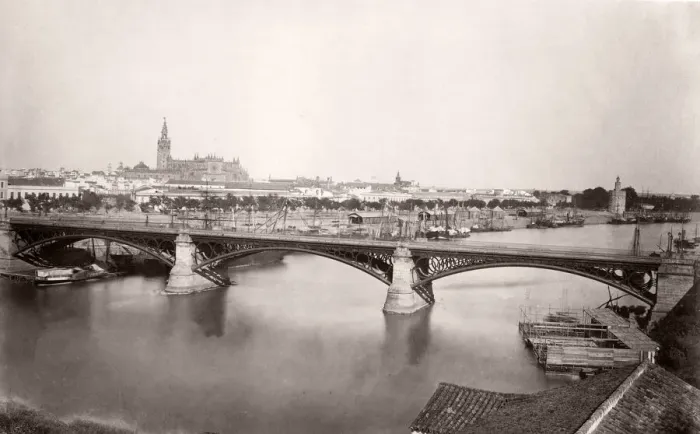 Framed Print : Spain Seville from Triana over the Guadalquivir river Framed Print : Spain Seville from Triana over the Guadalquivir river