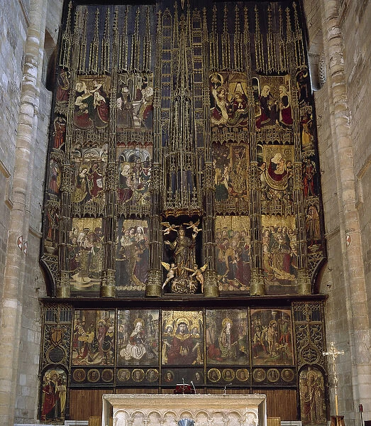 Spain. Tudela. Cathedral. Altarpiece of Assumption (1487-1494