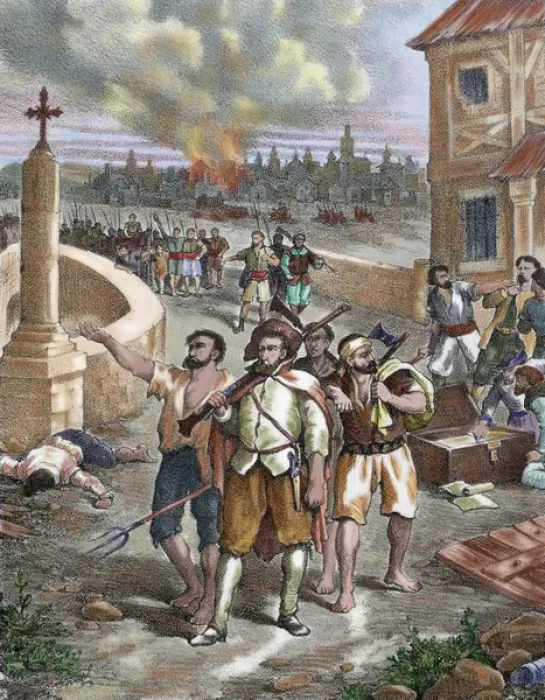 Framed Print : Spain. Valencia. The Revolt of the Brotherhoods. 16th centur Framed Print : Spain. Valencia. The Revolt of the Brotherhoods. 16th centur