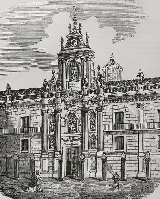 Framed Print : Spain, Valladolid. University. Main facade Framed Print : Spain, Valladolid. University. Main facade