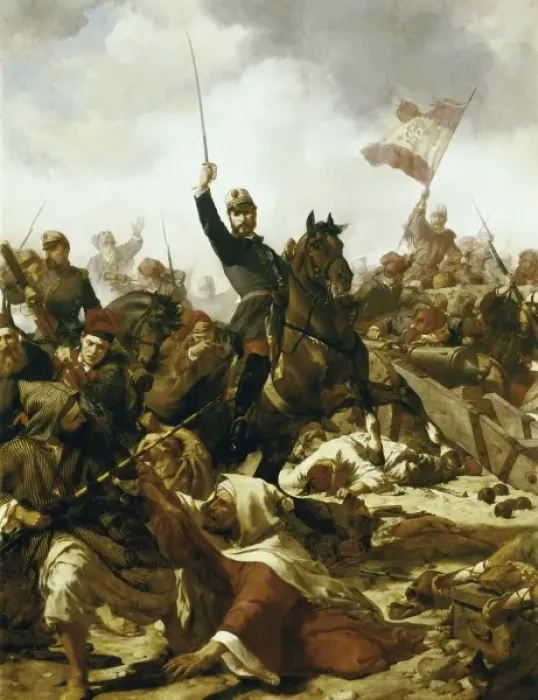Framed Print : Spain. War of Africa. Juan Prim in the battle Framed Print : Spain. War of Africa. Juan Prim in the battle