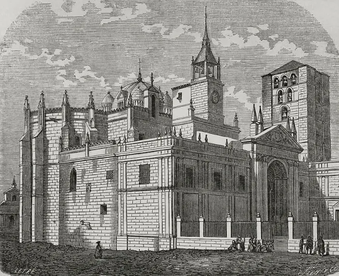 Framed Print : Spain, Zamora. Cathedral. Illustration by Letre Framed Print : Spain, Zamora. Cathedral. Illustration by Letre