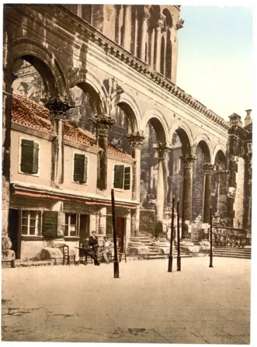 Framed Print : Spalato, Diocletians Palace, the Peristyle, Dalmatia, Austr Framed Print : Spalato, Diocletians Palace, the Peristyle, Dalmatia, Austr