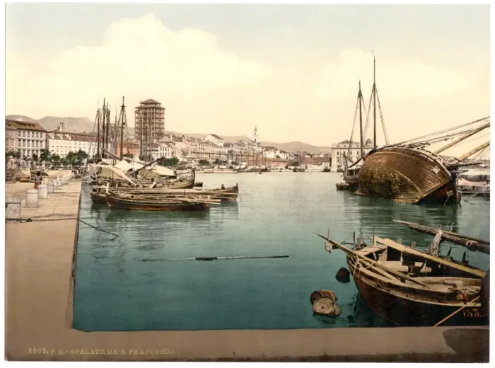 Framed Print : Spalato, the docks, Dalmatia, Austro-Hungary Framed Print : Spalato, the docks, Dalmatia, Austro-Hungary