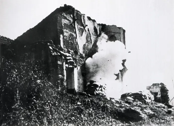 Framed Print : Spanish Civil War (1936-1939). Explosion Framed Print : Spanish Civil War (1936-1939). Explosion