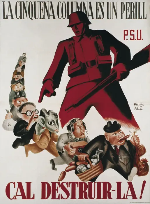 Framed Print : Spanish Civil War (1936-1939). La cinquena columna Framed Print : Spanish Civil War (1936-1939). La cinquena columna