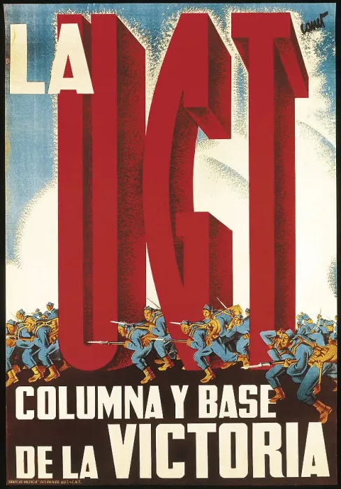 Framed Print : Spanish Civil War (1936-1939). La UGT. Columna Framed Print : Spanish Civil War (1936-1939). La UGT. Columna