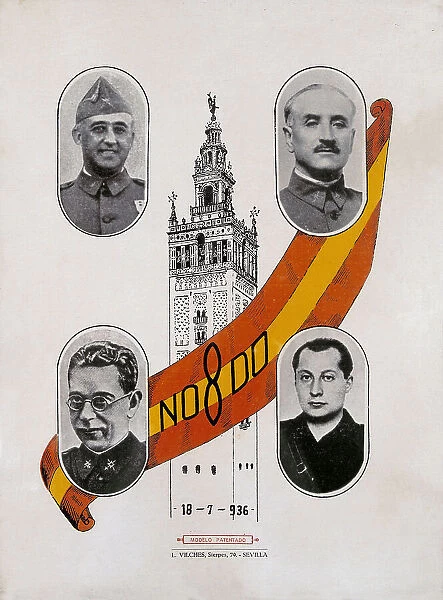 Spanish Civil War (1936-1939). No-Do. Nationalist