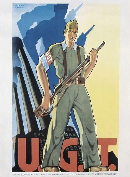 Spanish Civil War (1936-1939). Poster of the
