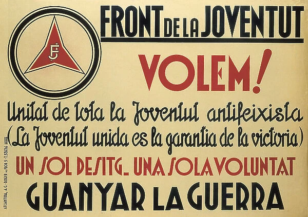 Spanish Civil War (1936-1939). Poster of Fornt