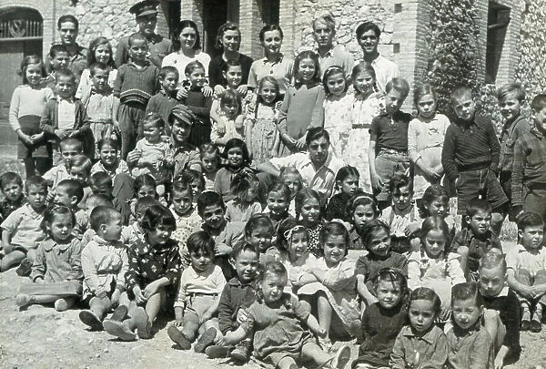 Spanish Civil War (1936-1939). School for evacuated