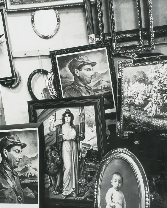 Framed Print : Spanish Civil War (1936-1939). Shop window in Framed Print : Spanish Civil War (1936-1939). Shop window in