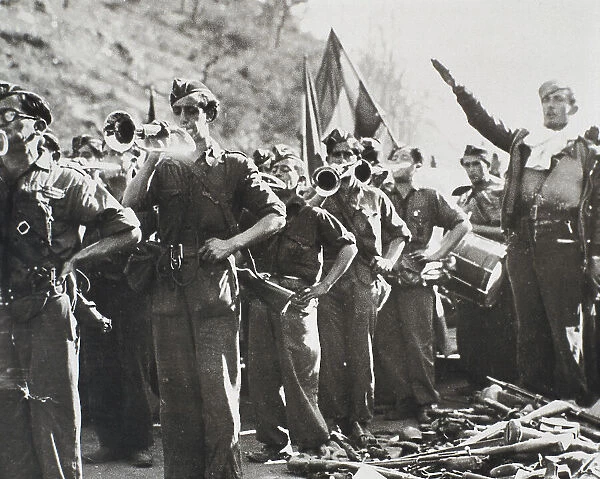 Spanish Civil War (1936-1939). Soldiers of Franco's