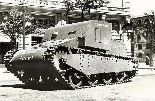 Spanish Civil War (1936-1939). Tank made in Sant