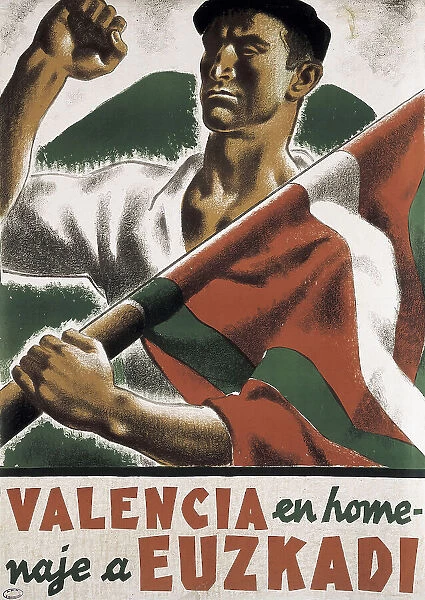 Spanish Civil War (1936-1939). Valencia en homenaje
