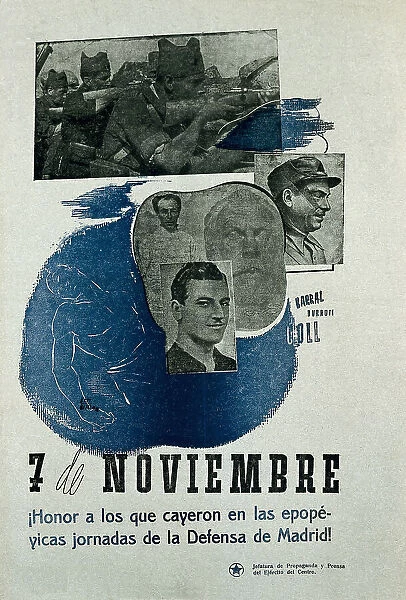 Spanish Civil War. 7 de noviembre Honor a los