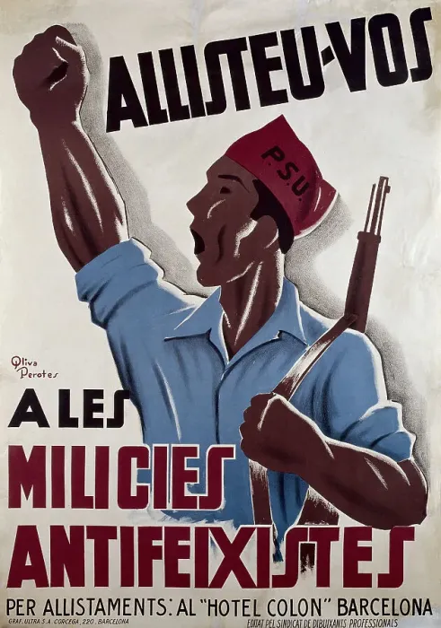Framed Print : Spanish Civil War. Allisteu-vos a les milicies Framed Print : Spanish Civil War. Allisteu-vos a les milicies