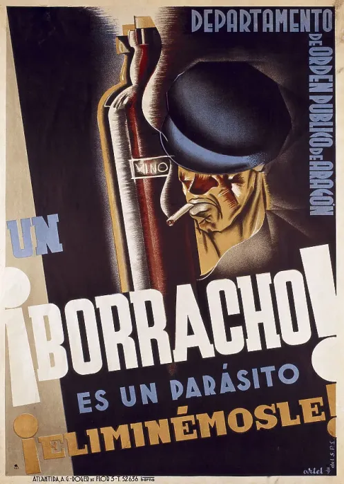 Framed Print : Spanish civil war. Un borracho! es un parasito Framed Print : Spanish civil war. Un borracho! es un parasito