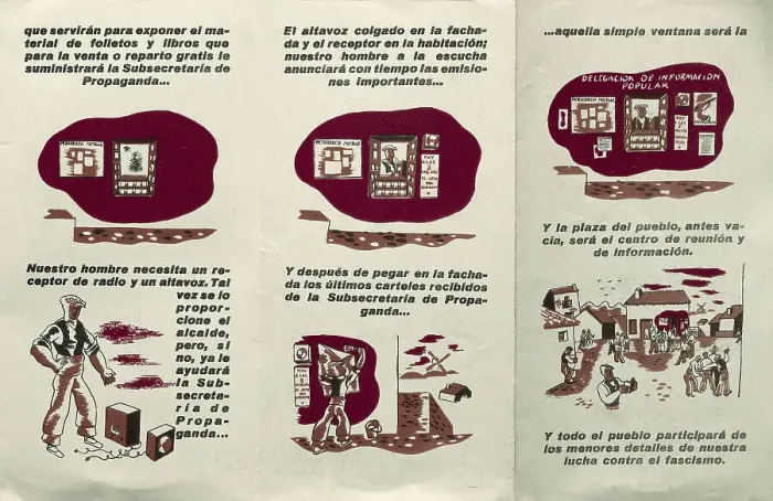 Framed Print : Spanish Civil War. Leaflet explaining how to Framed Print : Spanish Civil War. Leaflet explaining how to