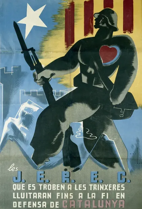 Framed Print : Spanish Civil War. Les J. E. R. E. C. que es troben Framed Print : Spanish Civil War. Les J. E. R. E. C. que es troben