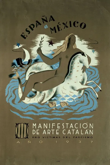 Framed Print : Spanish Civil War. Manifestacion de Arte Catalan Framed Print : Spanish Civil War. Manifestacion de Arte Catalan
