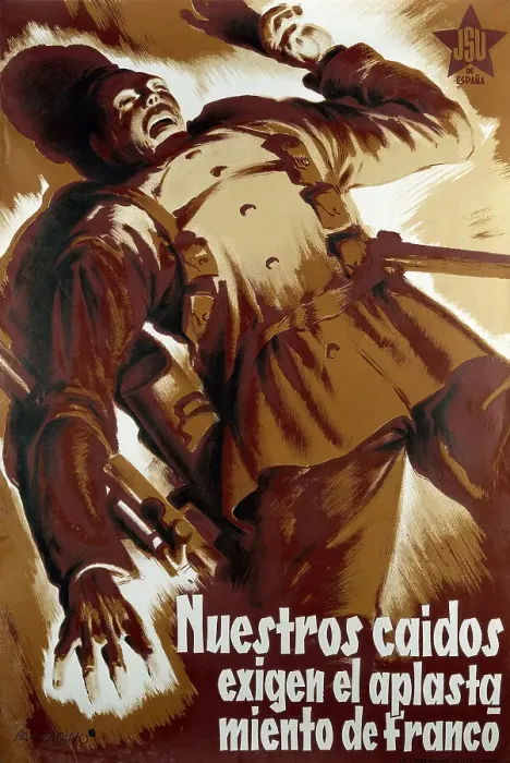 Framed Print : Spanish Civil War. Nuestros caidos exigen el Framed Print : Spanish Civil War. Nuestros caidos exigen el