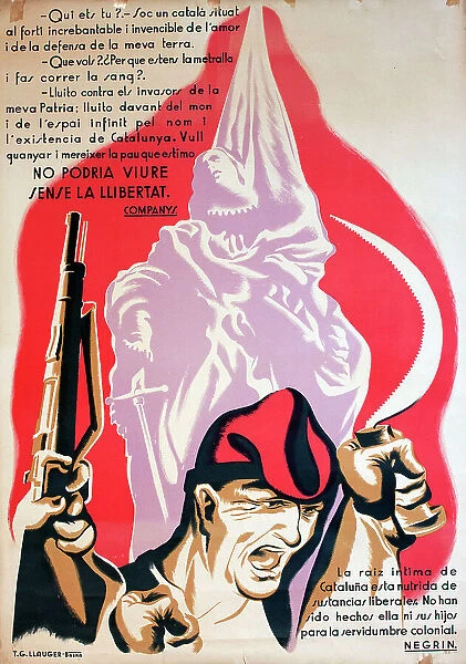 Spanish Civil War poster, Juan Negrin