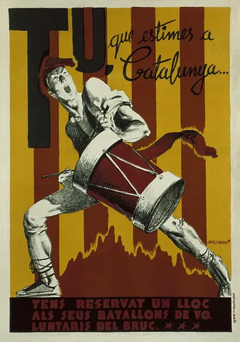 Framed Print : Spanish Civil War. Tu, que estimes Catalunyatens Framed Print : Spanish Civil War. Tu, que estimes Catalunyatens