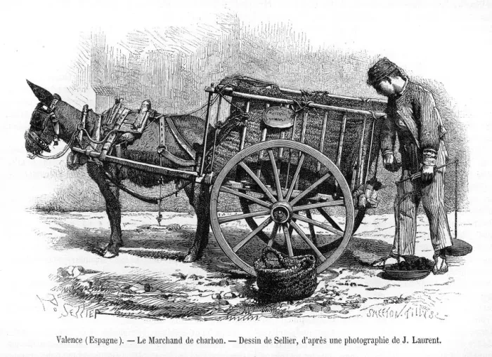 Framed Print : SPANISH COAL SELLER Framed Print : SPANISH COAL SELLER