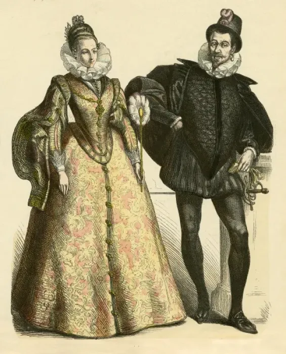 Framed Print : Spanish Couple 1550 Framed Print : Spanish Couple 1550