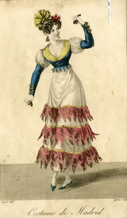 Framed Print : Spanish Dancer - Costume de Madrid Framed Print : Spanish Dancer - Costume de Madrid