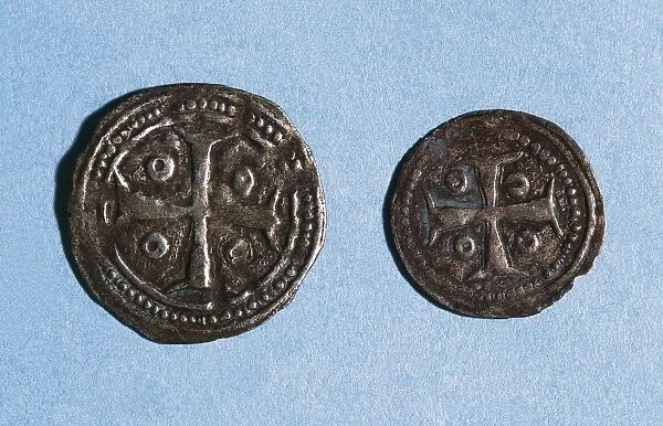 Spanish dinero and obol. 13th century