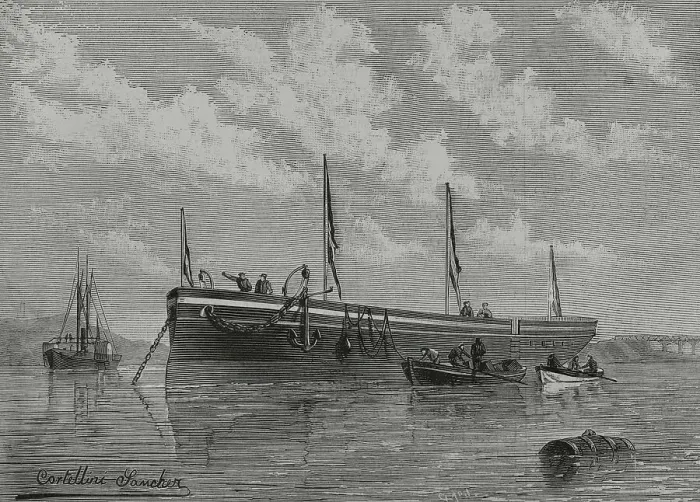 Framed Print : Spanish Navy. Alsedo (1882-1898). 2nd class gunboat Framed Print : Spanish Navy. Alsedo (1882-1898). 2nd class gunboat