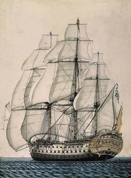 Spanish ship Sant�ma Trinidad with 4 gundecks