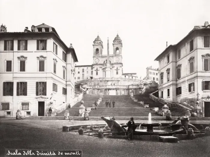 Framed Print : Spanish Steps, Trinitadei Monti, Rome Italy, c. 1870 s Framed Print : Spanish Steps, Trinitadei Monti, Rome Italy, c. 1870 s