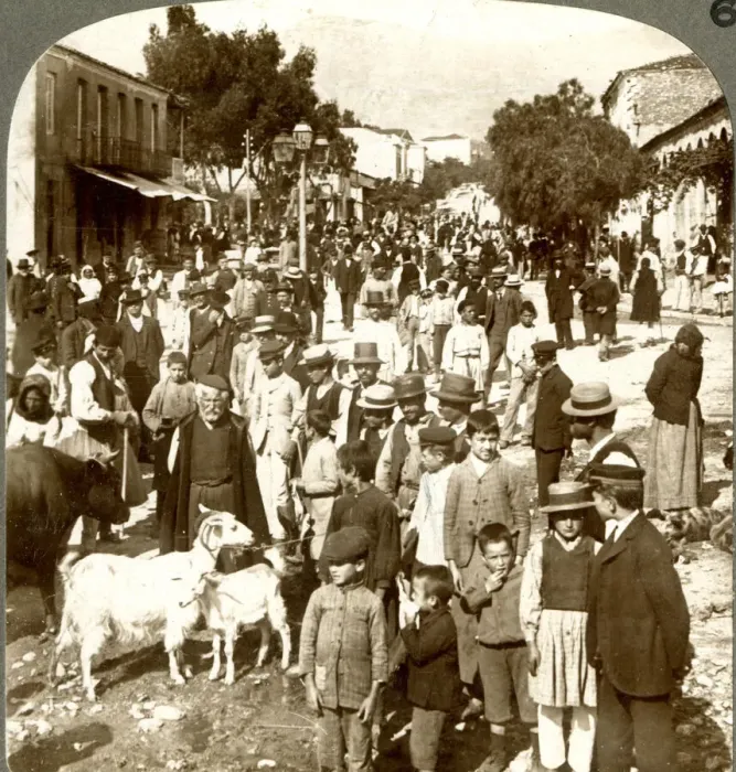 Framed Print : Sparta on Market Day, Greece Framed Print : Sparta on Market Day, Greece