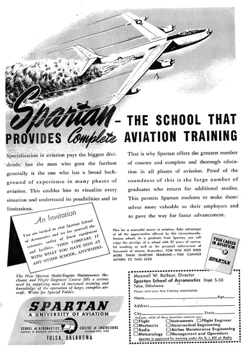 Framed Print : Spartan School Of Aeronautics 1950 Framed Print : Spartan School Of Aeronautics 1950