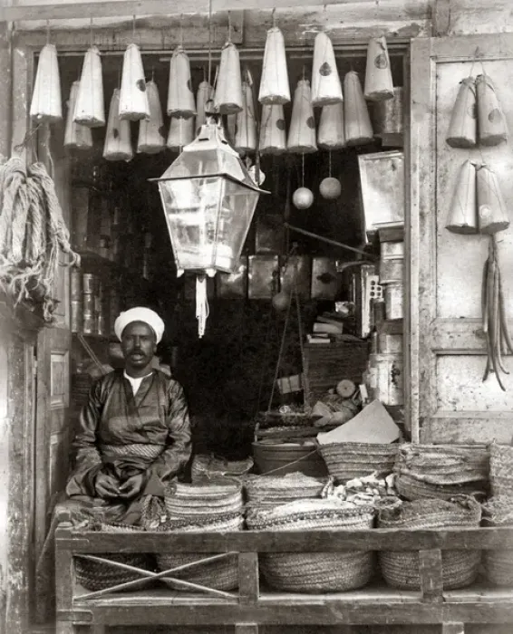 Framed Print : Spcie store, Cairo, circa 1880s Framed Print : Spcie store, Cairo, circa 1880s