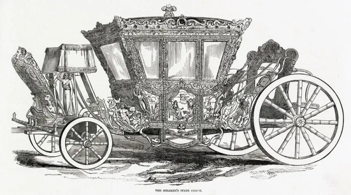 Framed Print : Speakers State Coach 1847 Framed Print : Speakers State Coach 1847
