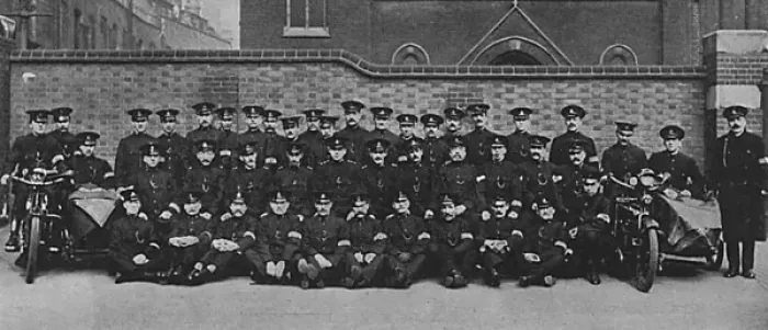 Framed Print : With the Specials, Tower Bridge, M Division, WW1 Framed Print : With the Specials, Tower Bridge, M Division, WW1