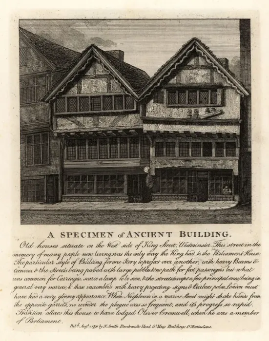Framed Print : A specimen of ancient building, King Street, London Framed Print : A specimen of ancient building, King Street, London