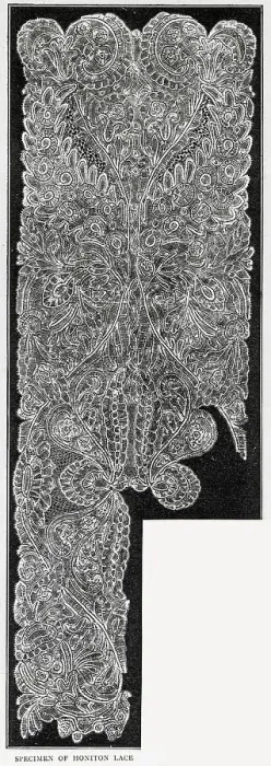 Framed Print : A specimen of Honiton lace - illustration accompanying an article on the decline of the lace making industry in Devon. Date: 1892 Framed Print : A specimen of Honiton lace - illustration accompanying an article on the decline of the lace making industry in Devon. Date: 1892