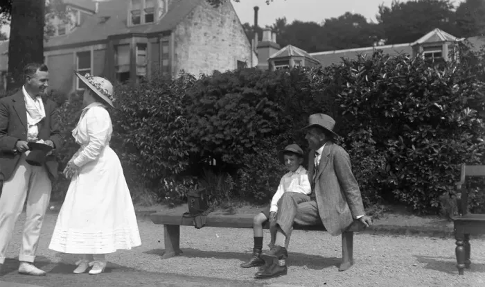 Framed Print : Spectators at tennis match, Beech Grove Tennis Club, Moffat Framed Print : Spectators at tennis match, Beech Grove Tennis Club, Moffat
