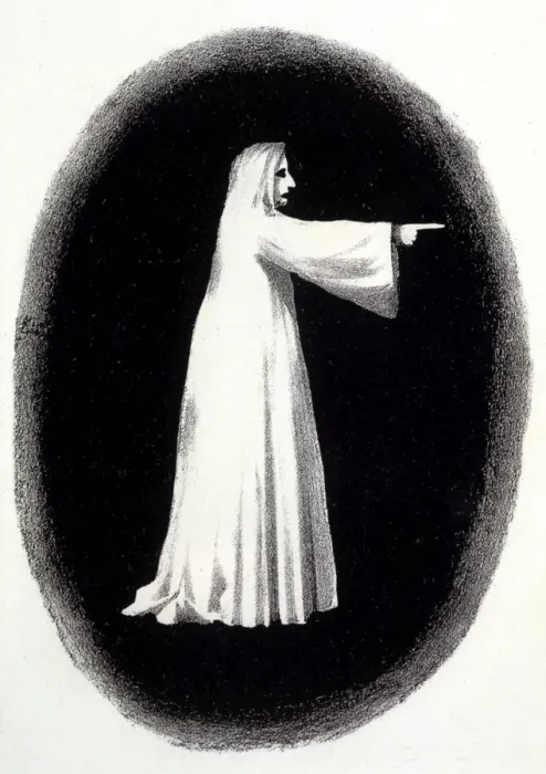 Framed Print : SPECTRE. Traditional spectral figure Date: 1864 Framed Print : SPECTRE. Traditional spectral figure Date: 1864