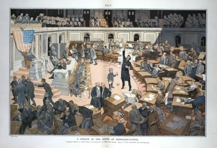 Framed Print : A speech in the House of Representatives Framed Print : A speech in the House of Representatives