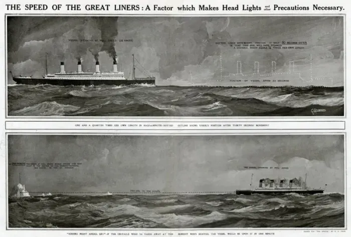 Framed Print : Speed of the great liners by G. H. Davis