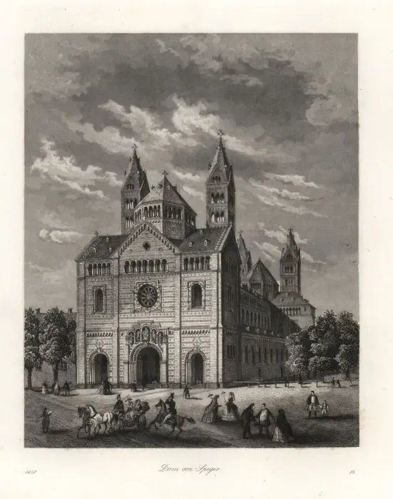 Framed Print : Speyer Cathedral, mid 19th century Framed Print : Speyer Cathedral, mid 19th century