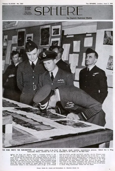 Framed Print : Sphere cover - King George VI meets the dambusters Framed Print : Sphere cover - King George VI meets the dambusters